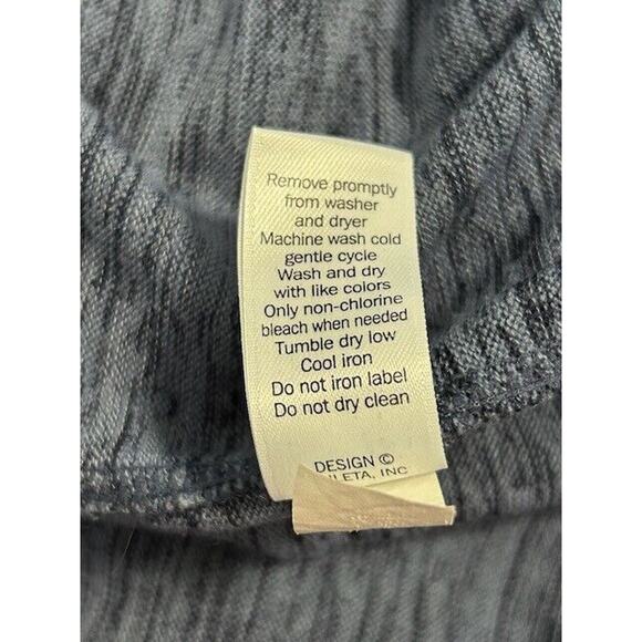 Athleta Techie Sweat Blissful Poncho Hoodie 3/4 Sleeves Pullover Blue Medium - Picture 9 of 10